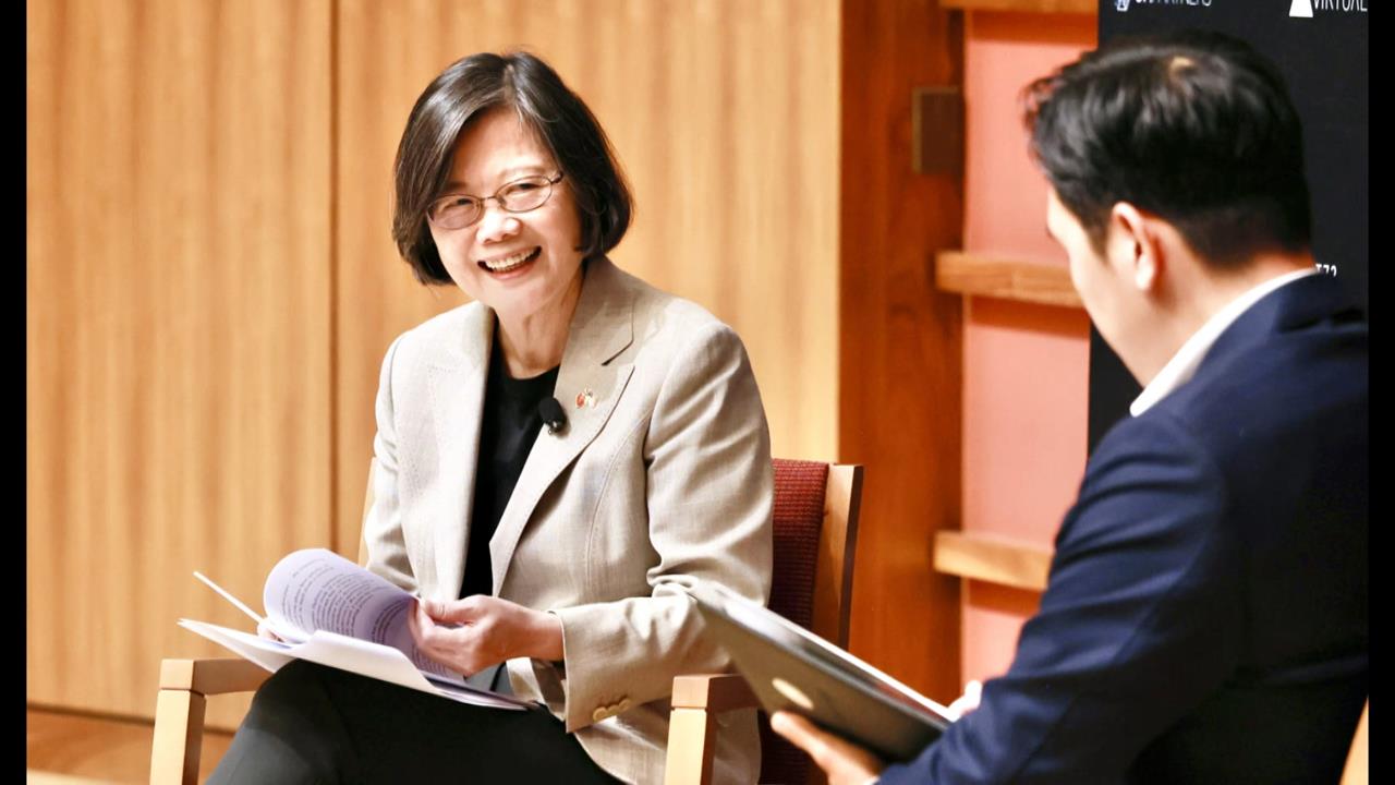 蔡英文卸任拚外交！史丹佛大學演說　喊：台灣是全球夥伴