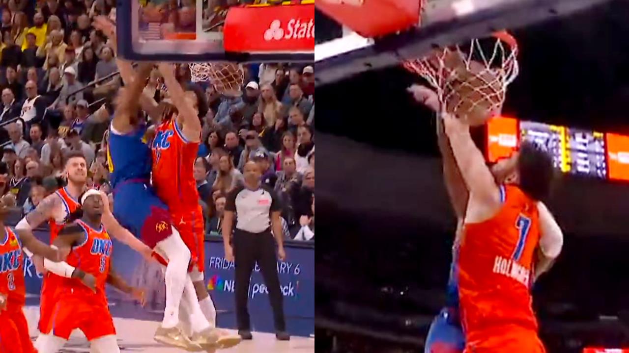 NBA(影)/把你當細漢仔!金塊小將隔空顏扣「剛出爐的全明星中鋒」預約年度海報