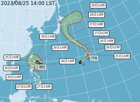 LIVE／蘇拉、丹瑞雙颱共舞　氣象局最新說明