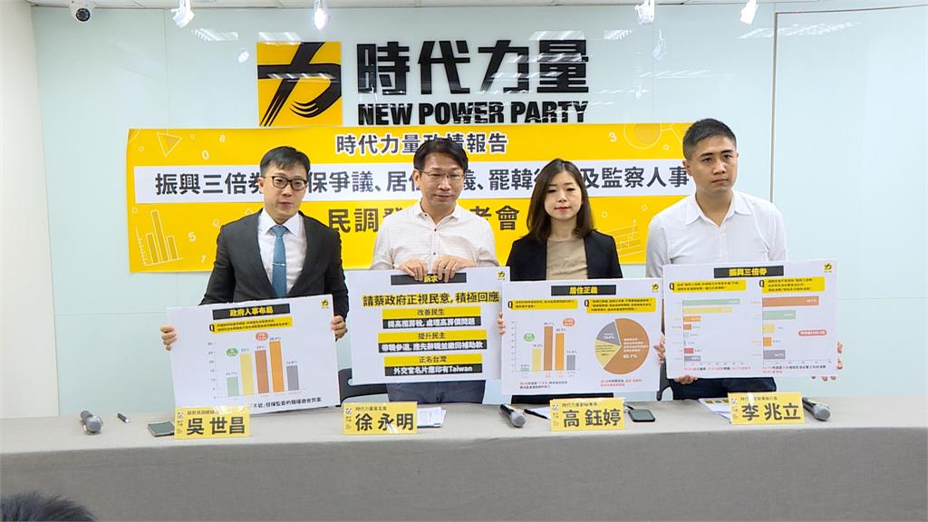 時力智庫民調 蔡61.4%蘇58.3%