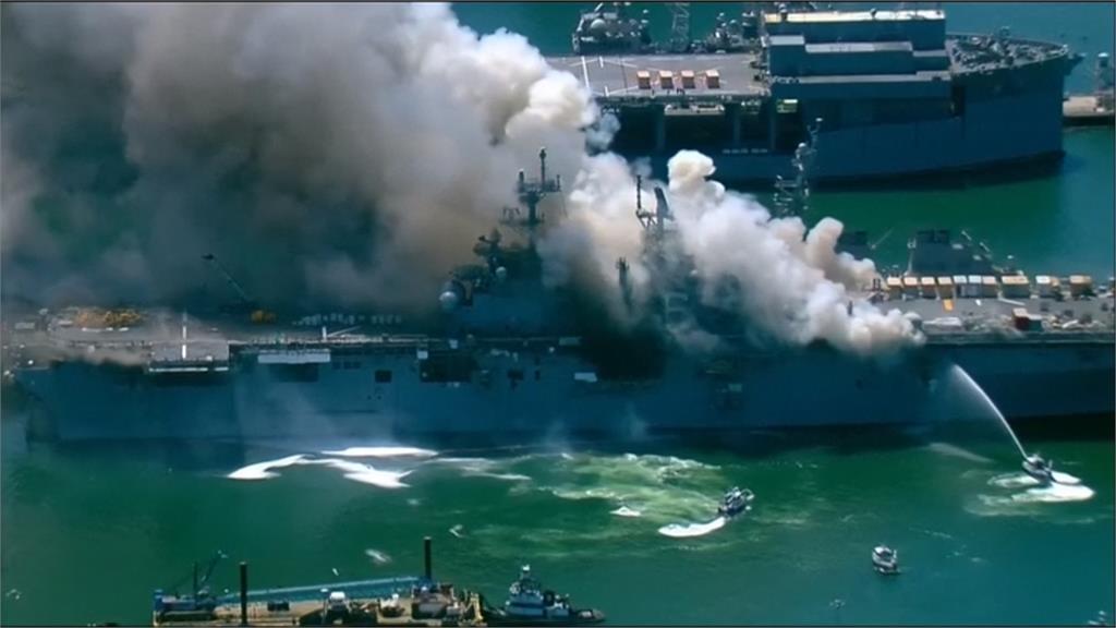 美軍兩棲攻擊艦「好人理查號」起火釀21傷 原因待釐清 