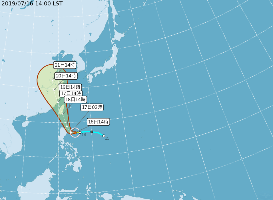 第5號颱風「丹娜絲」成形！18日恐登陸台灣