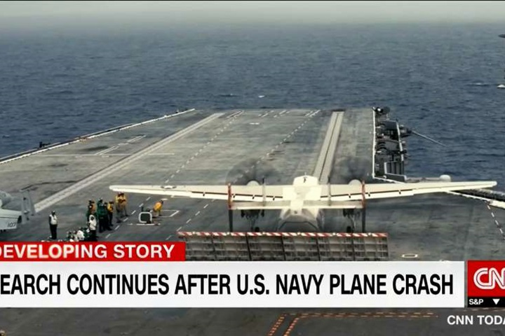 美軍運輸機墜毀 8人獲救3失蹤
