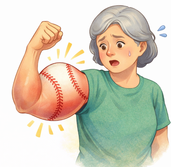 媽媽手臂驚現「棒球大肌肉」！醫師一看嚇壞：10公分巨型腫瘤