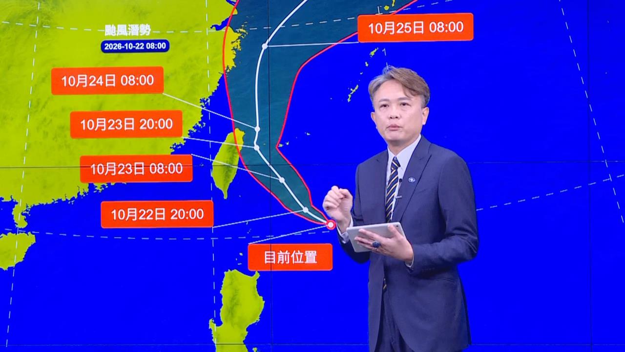 薔琵殺向台灣！11:30將發陸警　恐減速打轉「更接近陸地」