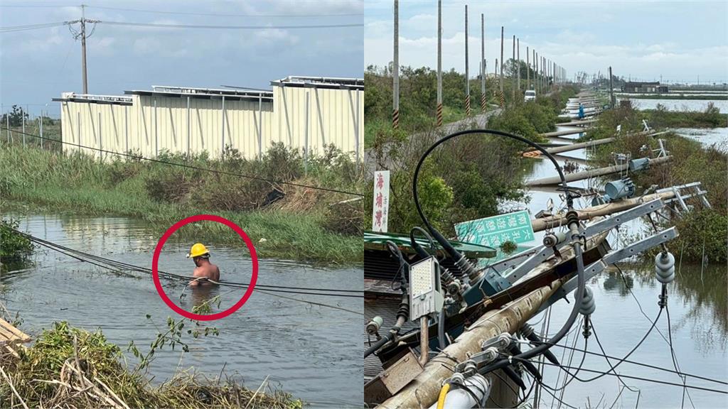 泡水搶修7天沒回家！台電員工妻見背影照淚曝近況：盼他早點回家休息