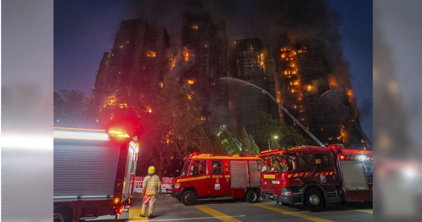 香港宏福苑五級大火！7棟樓「燒成火柱」至少13死　目擊者曝起火點