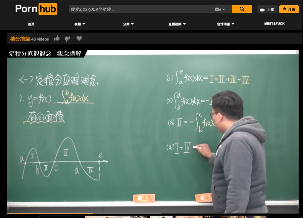 台灣數學老師亂入成人網站「Pornhub」教微積分！驚人收入讓網友們都跪了