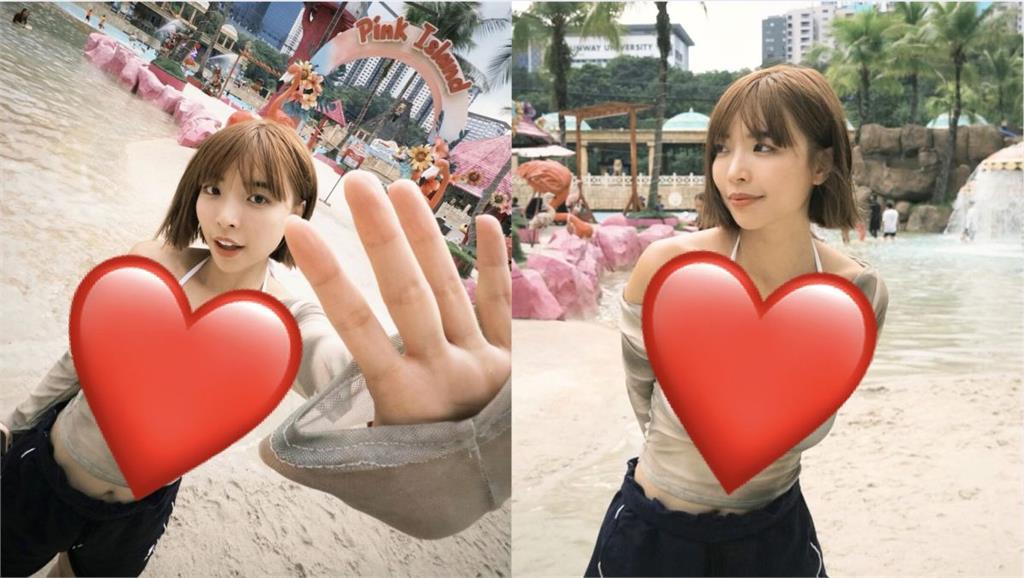 一隻阿圓比基尼照「透視全看光」　豐滿事業線大放送　老司機超嗨