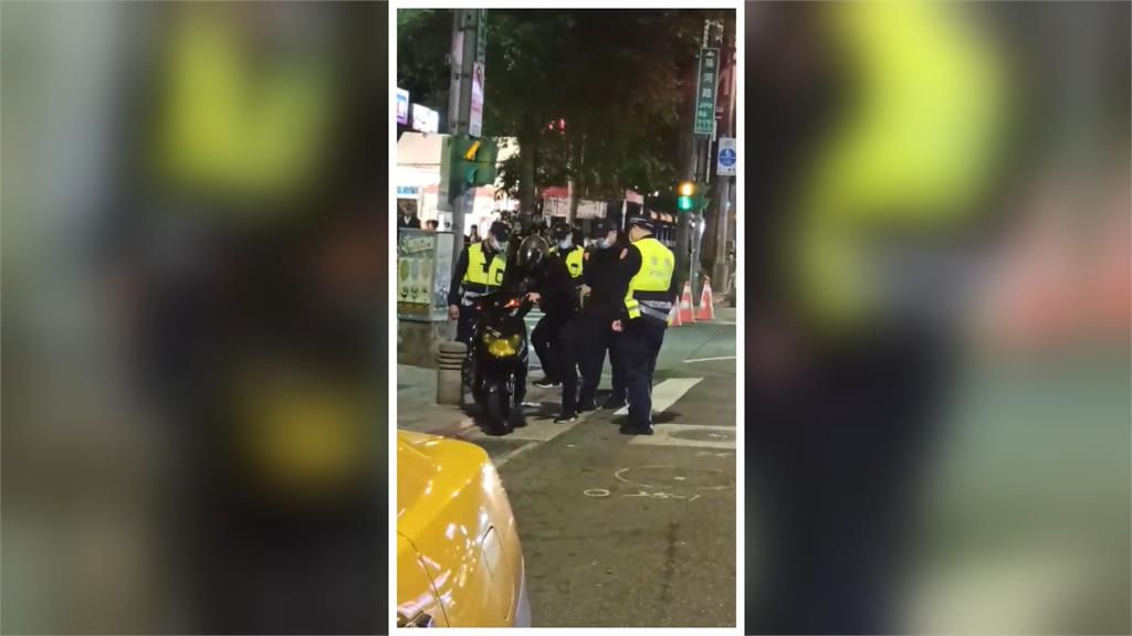 糾紛報警想先走 騎士遭警攔慘摔