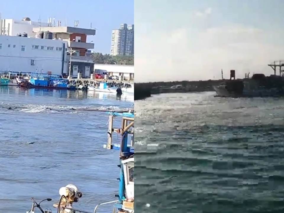 快新聞／規模7.2強震！花蓮港「海水倒灌進港」　民眾驚呼：真的好可怕