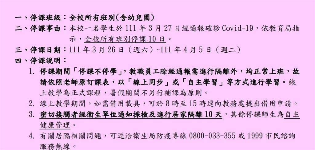 快新聞／桃園大潭電廠群聚延燒！　平鎮某國小學生確診緊急停課10天