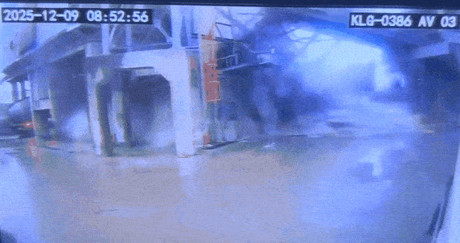 快新聞／生死一瞬！桃園水泥廠桶槽崩塌　工人驚險逃生影像曝