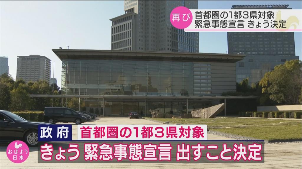 日本今日宣布　東京等四地進入一個月緊急狀態