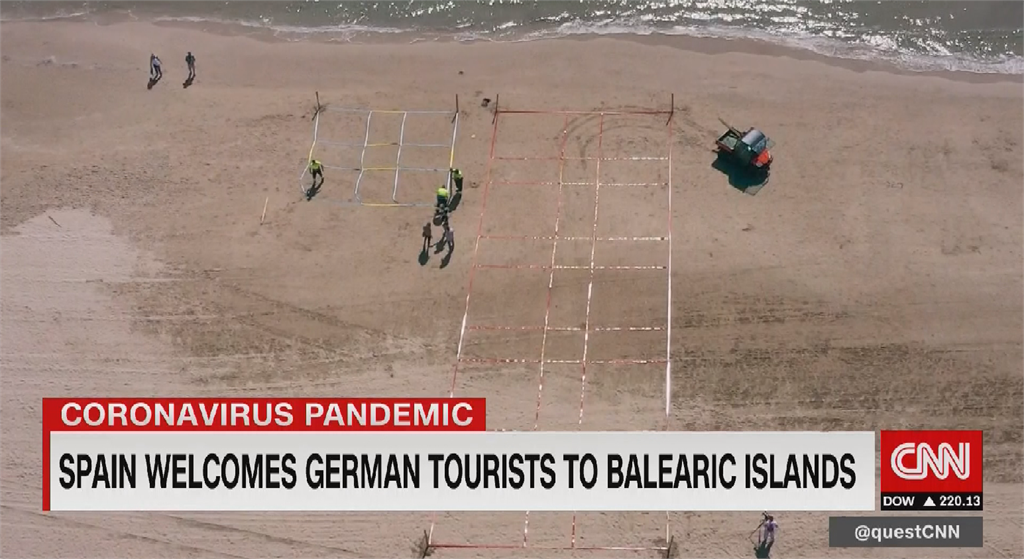 西班牙海灘加強防疫 迎夏日遊客潮 