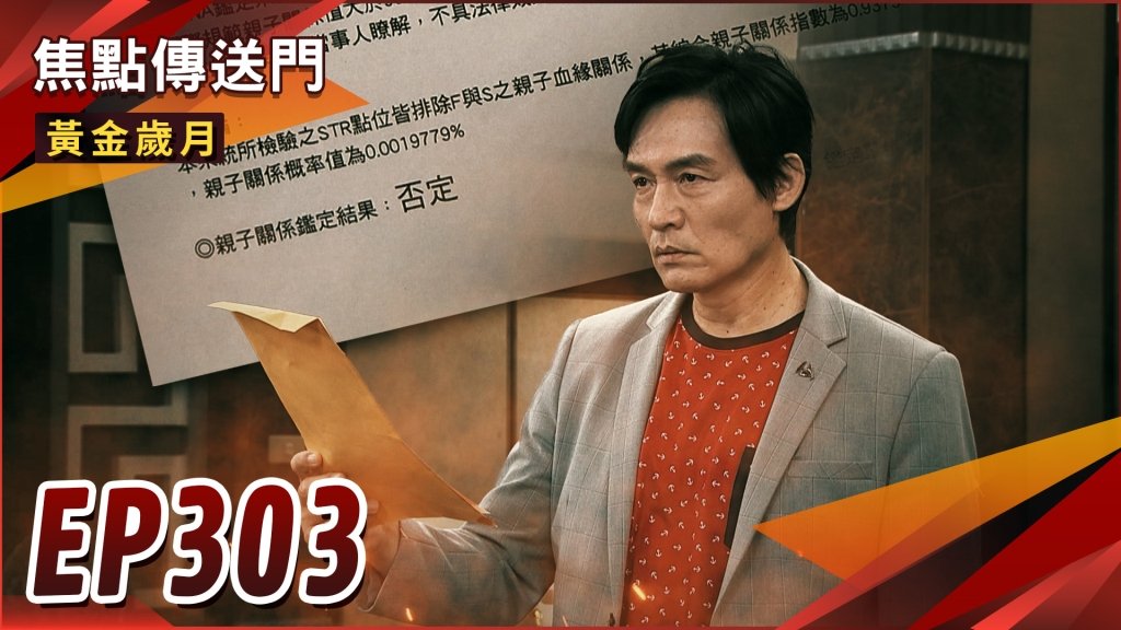 《黃金歲月-EP303精采回顧》親子鑑定出爐　耀昇身世藏不住了！不留仇人之子　文斌做出重大決定？