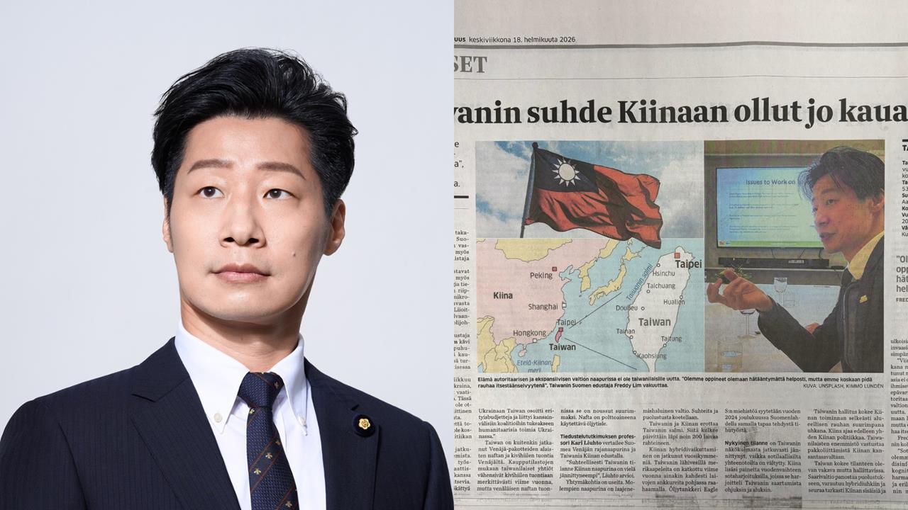 林昶佐再登芬蘭大報！談中國威脅喊「已學會不恐慌」：台灣絕不苟且求生