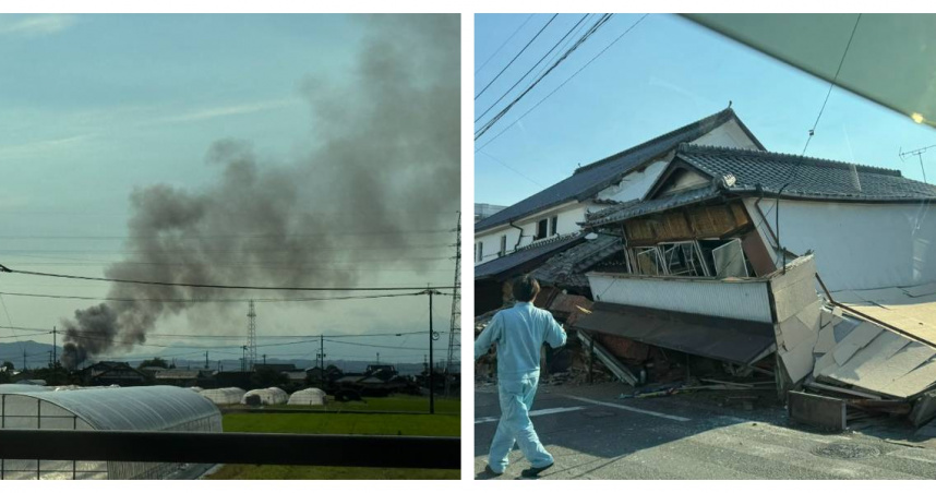 日本熊本7.1強震！12棟房屋倒塌至少50傷　空拍煙囪倒塌畫面震撼