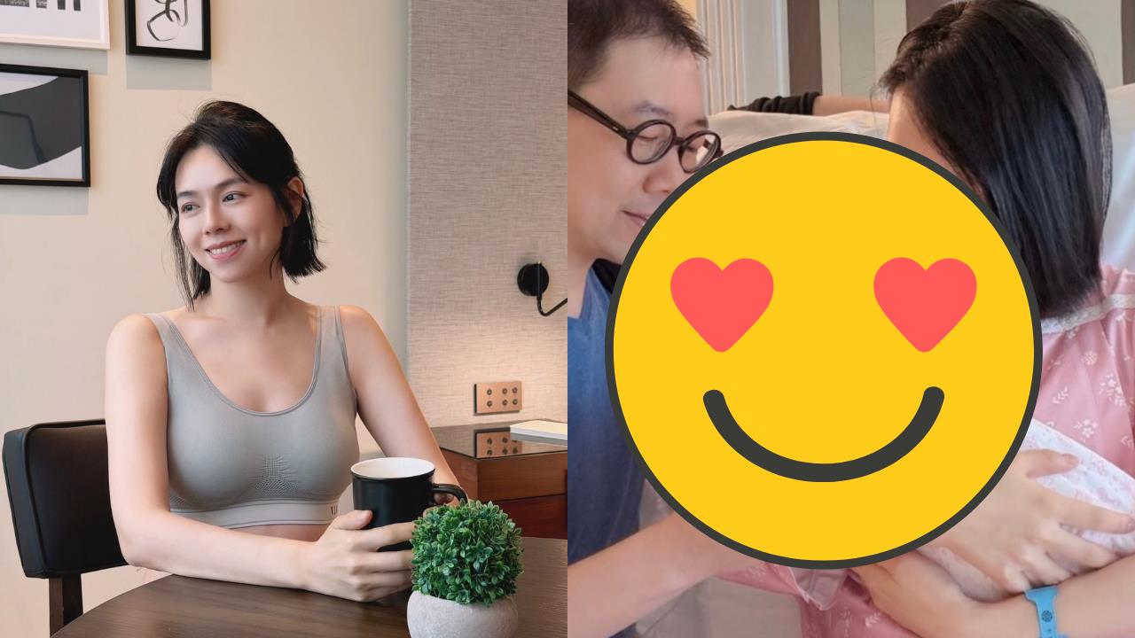 41歲夏于喬生了！床上「甜笑抱女兒」一家三口畫面曝光：歡迎來到地球