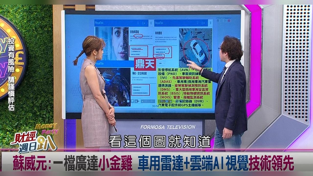 週日趴(影)／蘇威元：一檔廣達小金雞 車用雷達+雲端AI視覺技術領先