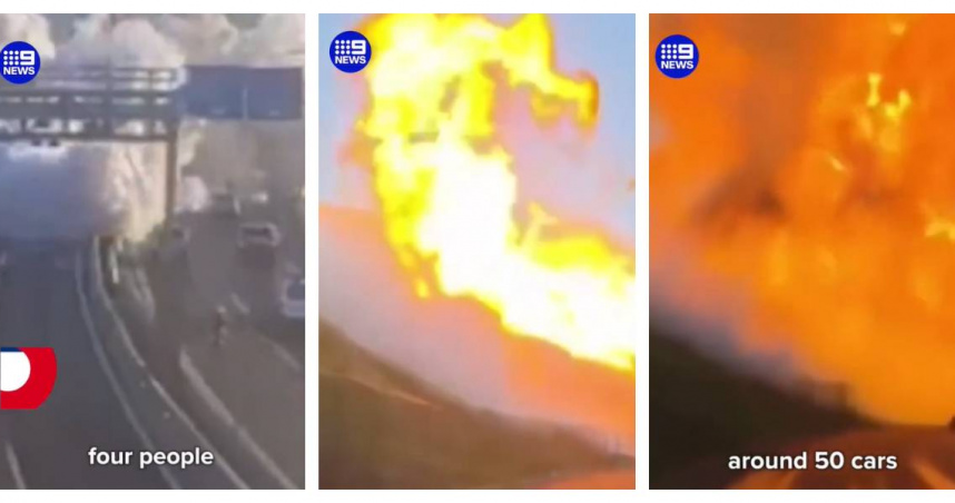 30秒吞沒整條路！智利氣爆火海狂燒「逾50車全毀」　火球直衝高空釀4死