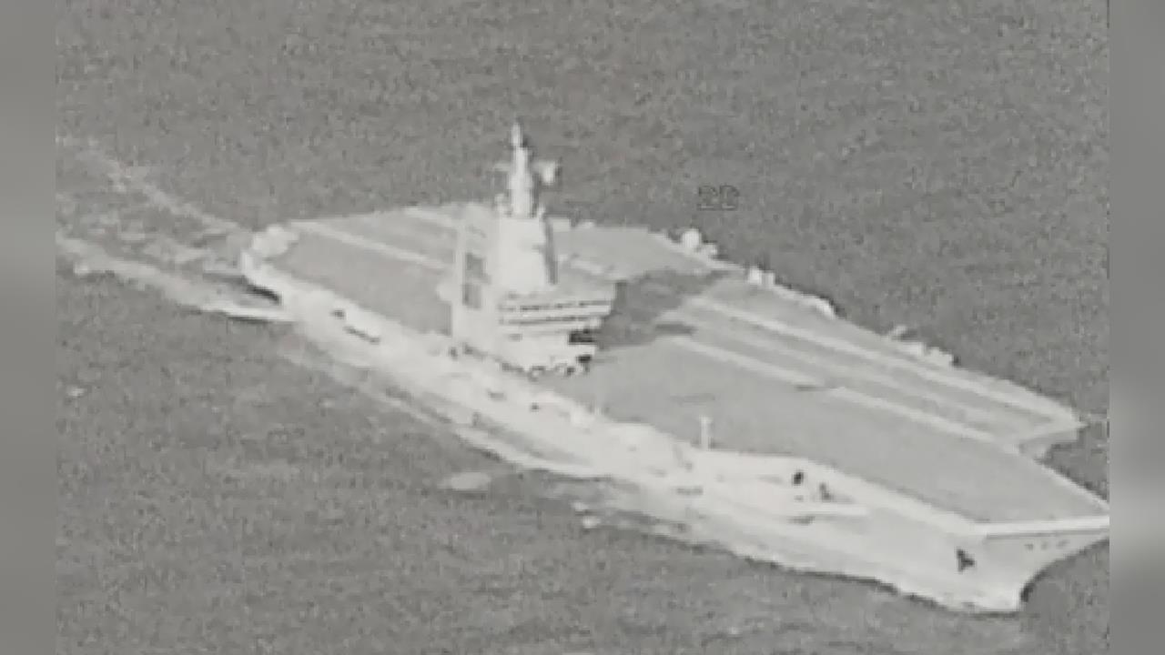 快新聞／畫面曝光！中共航艦「福建號」首航經台灣海峽　國軍綿密監控