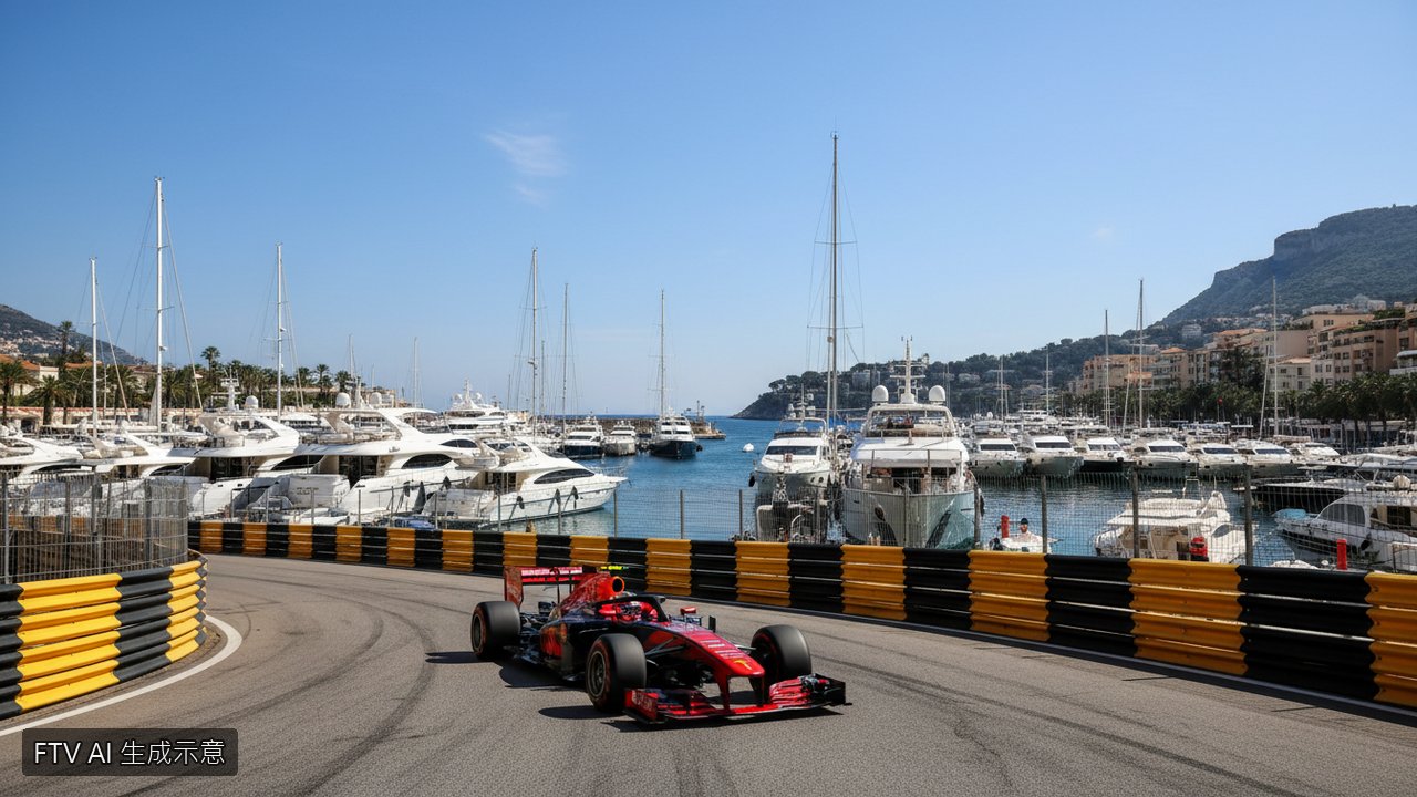 F1摩納哥大獎賽首練登場！法拉利車隊強勢包辦前二