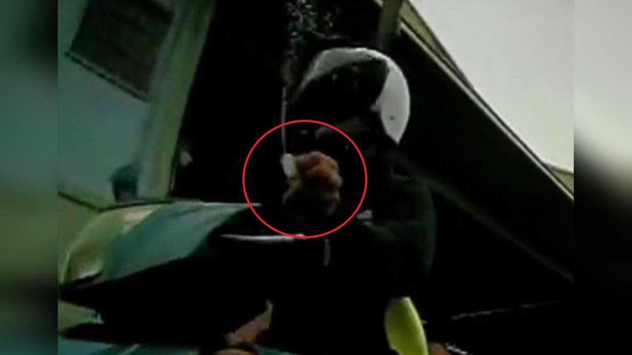 屏東女騎士遭噴"不明液體" 男子持針筒噴灑作案