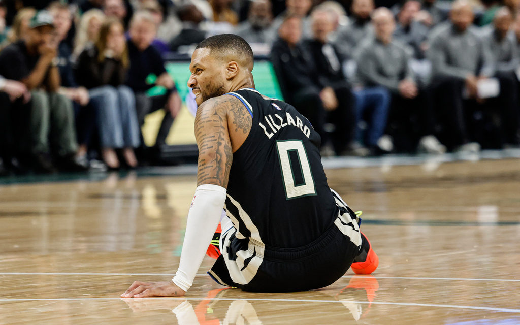 NBA(影)／慘了！小李「無碰撞傷退」跟腱恐受重傷　公鹿季後賽被溜馬先聽牌