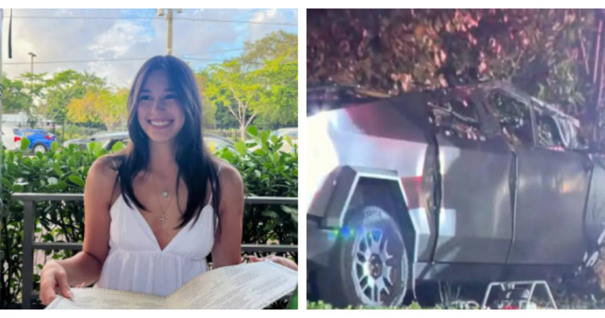 19歲女大生撞樹起火慘死Cybertruck車內　父母怒告特斯拉：女兒活著逃不出
