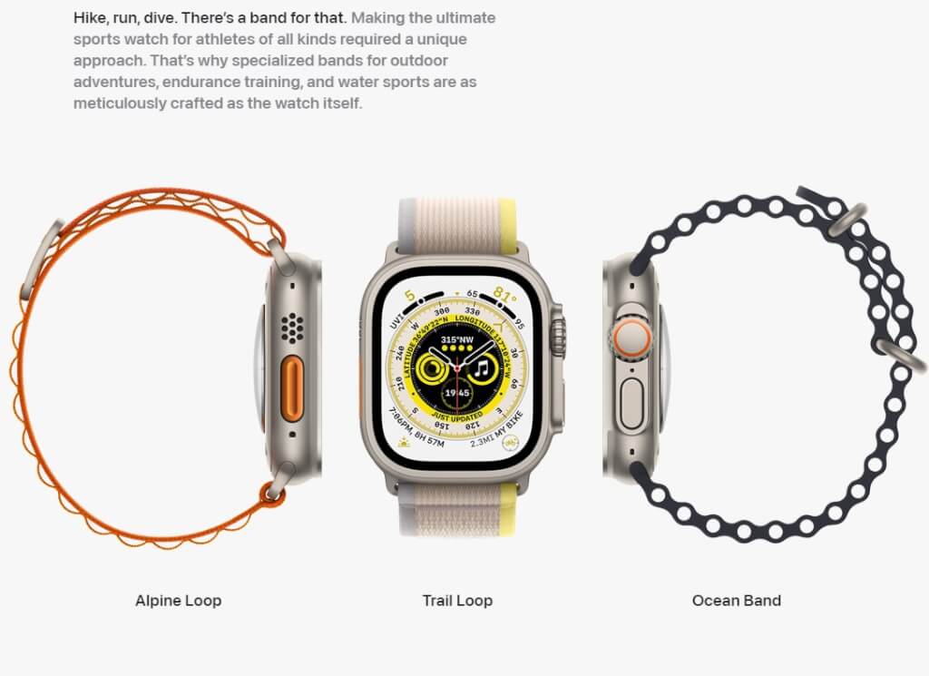 蘋果秀3款Apple Watch Ultra攻極限運動玩家　售價2.59萬
