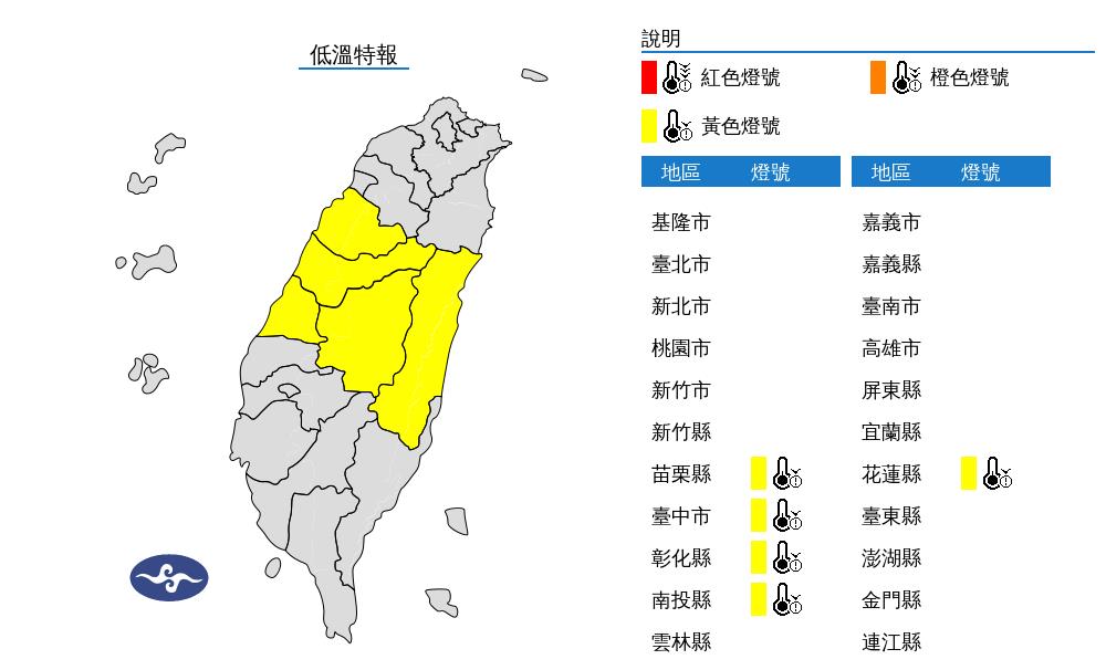 快新聞／5縣市低溫特報！　明晨下探10度