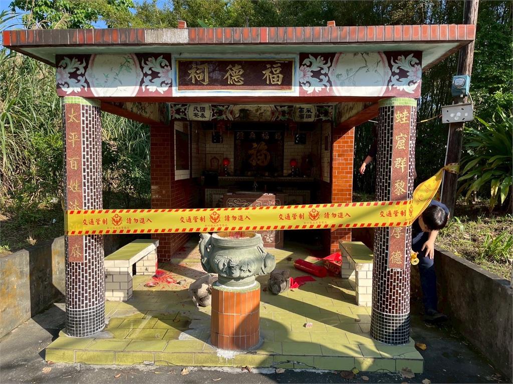 不敬神明毀損神尊！　新竹橫山鄉大楓樹福德祠神尊2度遭毀