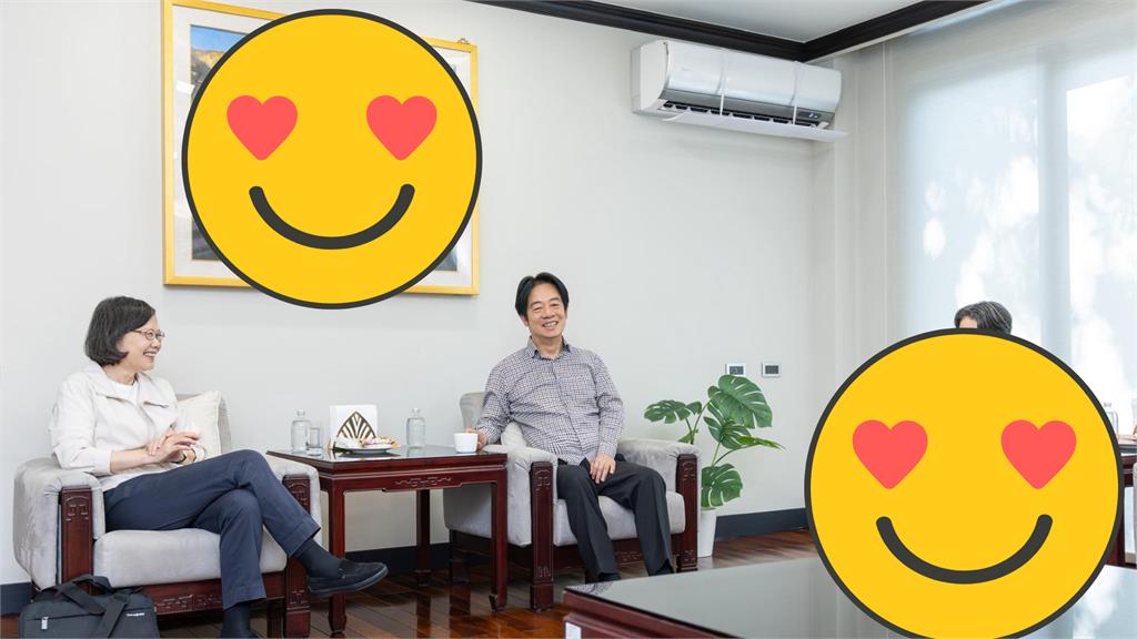 賴清德官邸會晤蔡英文「背後山景畫藏玄機」？蕭美琴「反射照被歪樓」真面目穿幫