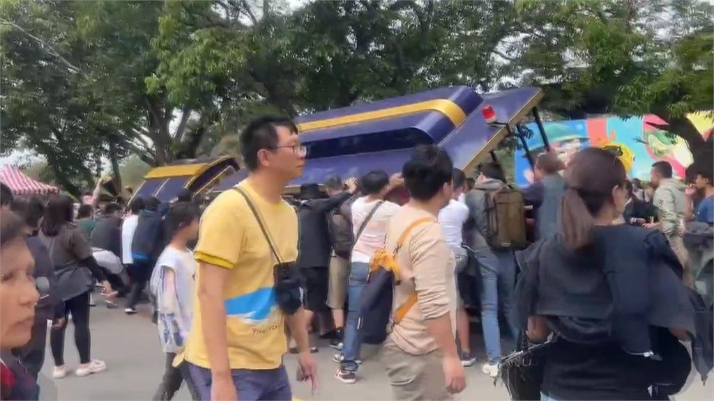 宜蘭綠博遊園車翻車　老夫妻遭重壓一死一傷