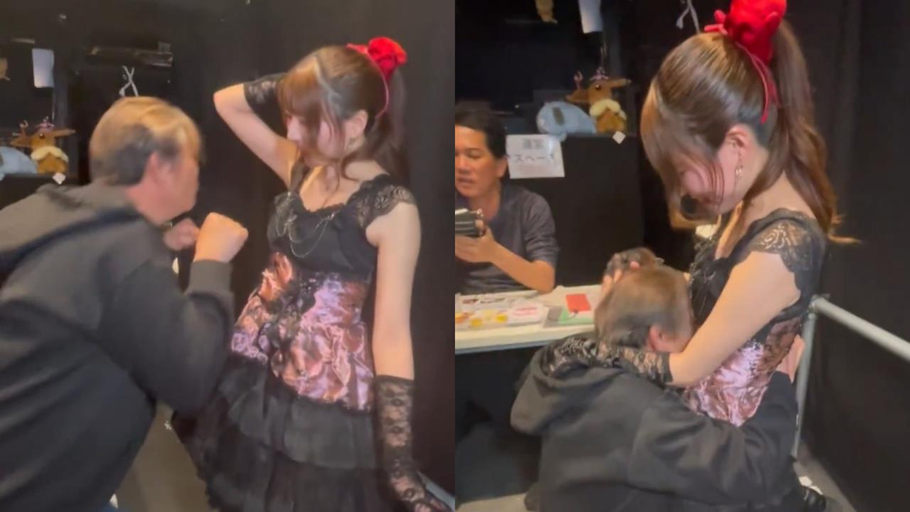日女偶像見面會讓大叔「聞腋下」！粉絲下跪「1舉動」超狂畫面曝光