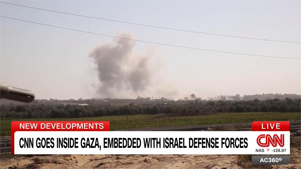 CNN記者搭坦克挺進加薩　第一手拍攝最新戰況