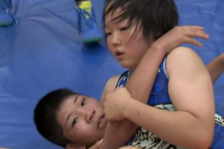日本摔角新星 11歲小女生連戰連勝