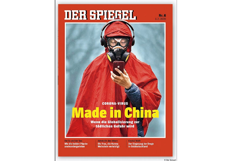 快新聞／外媒又摔碎一地中國玻璃心 德國明鏡封面登「冠狀病毒中國製造」
