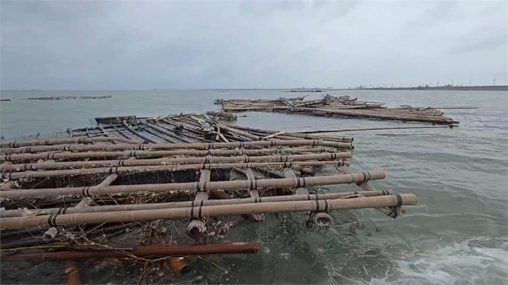 嘉義近萬蚵棚遭強風「吹」毀　損失達１．８億　蚵農欲哭無淚