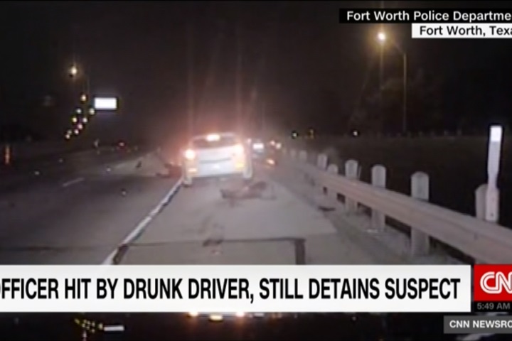 酒駕肇事衝撞 警遭撞飛天幸無礙