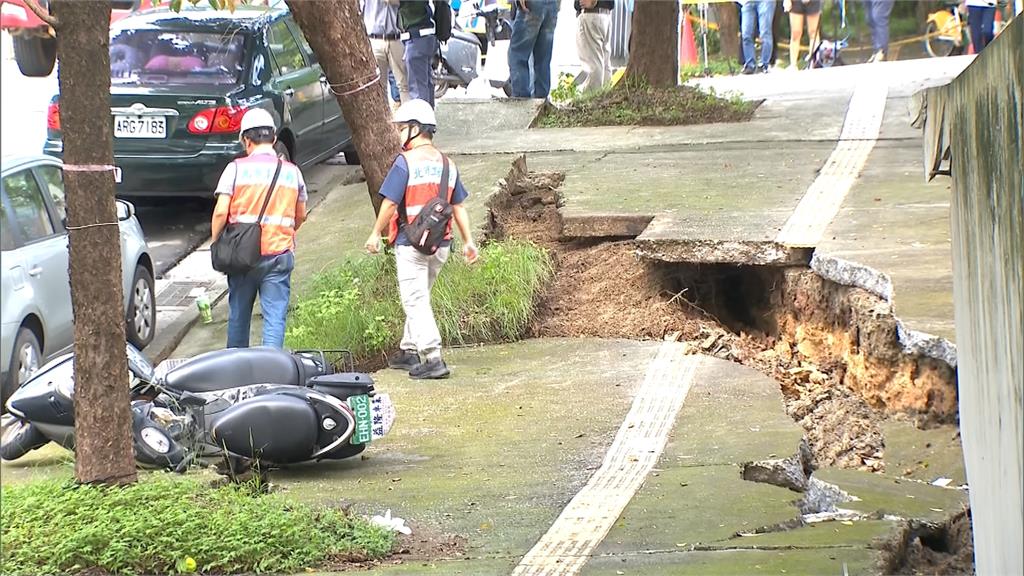 宛如921地震過後！　道明外僑學校學校操場跑道裂開
