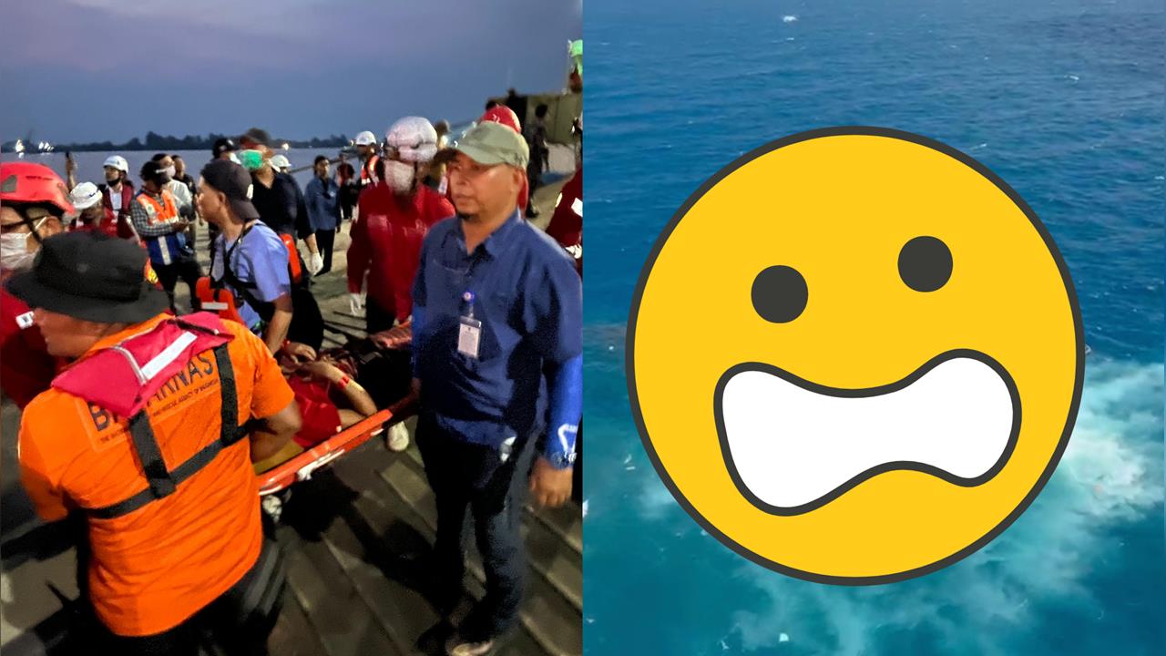 印尼客輪「慘遭3米巨浪吞噬」釀6死、130人失蹤！船隻「倒扣海面」恐怖空拍曝光