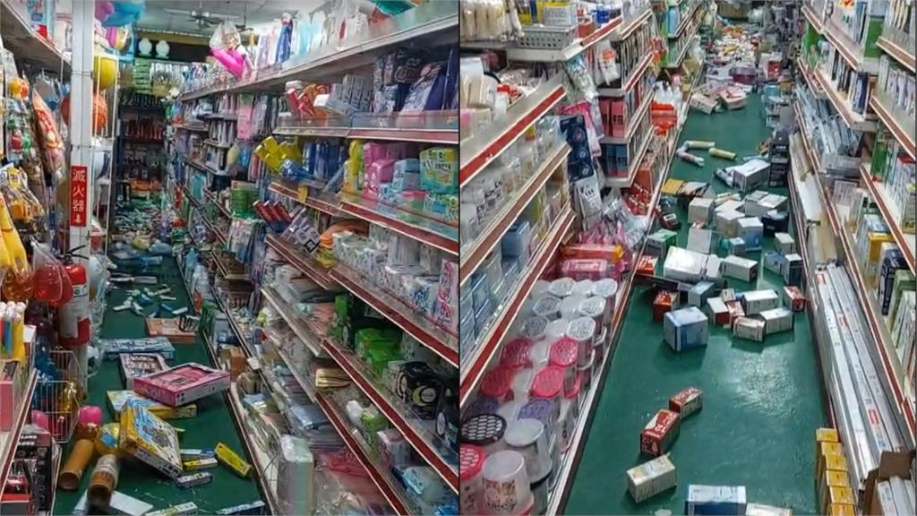 台東強震「最大震度6強」！池上賣場貨架商品掉滿地...現場一團亂