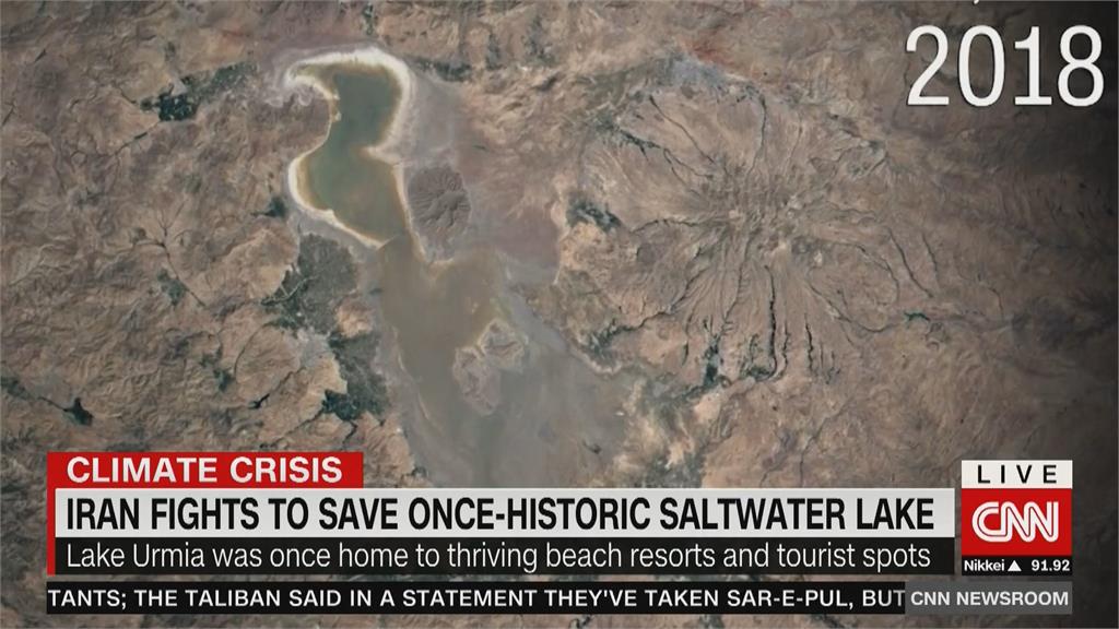 伊朗缺水「爾米亞湖」部分成鹽沙漠 政府拚復育