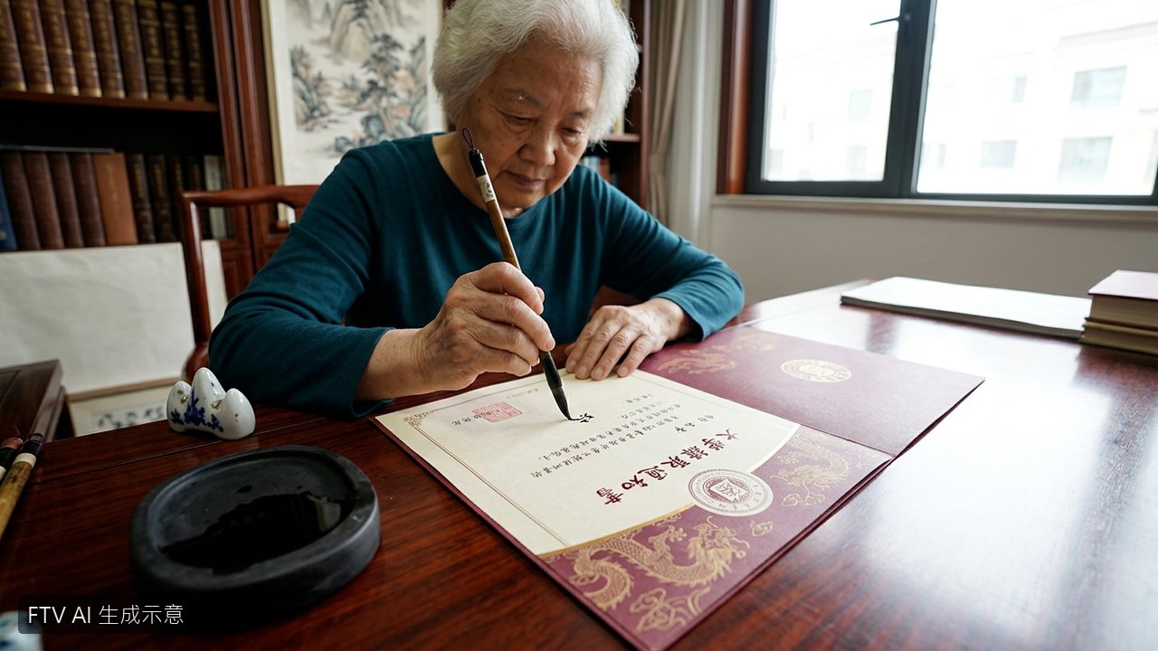 傳承20年！陝西師大老教授手寫毛筆錄取通知書
