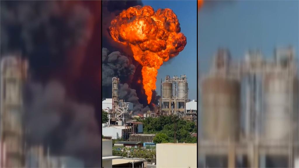 台南工廠惡火炸出「蕈狀雲」　直擊爆炸驚恐瞬間
