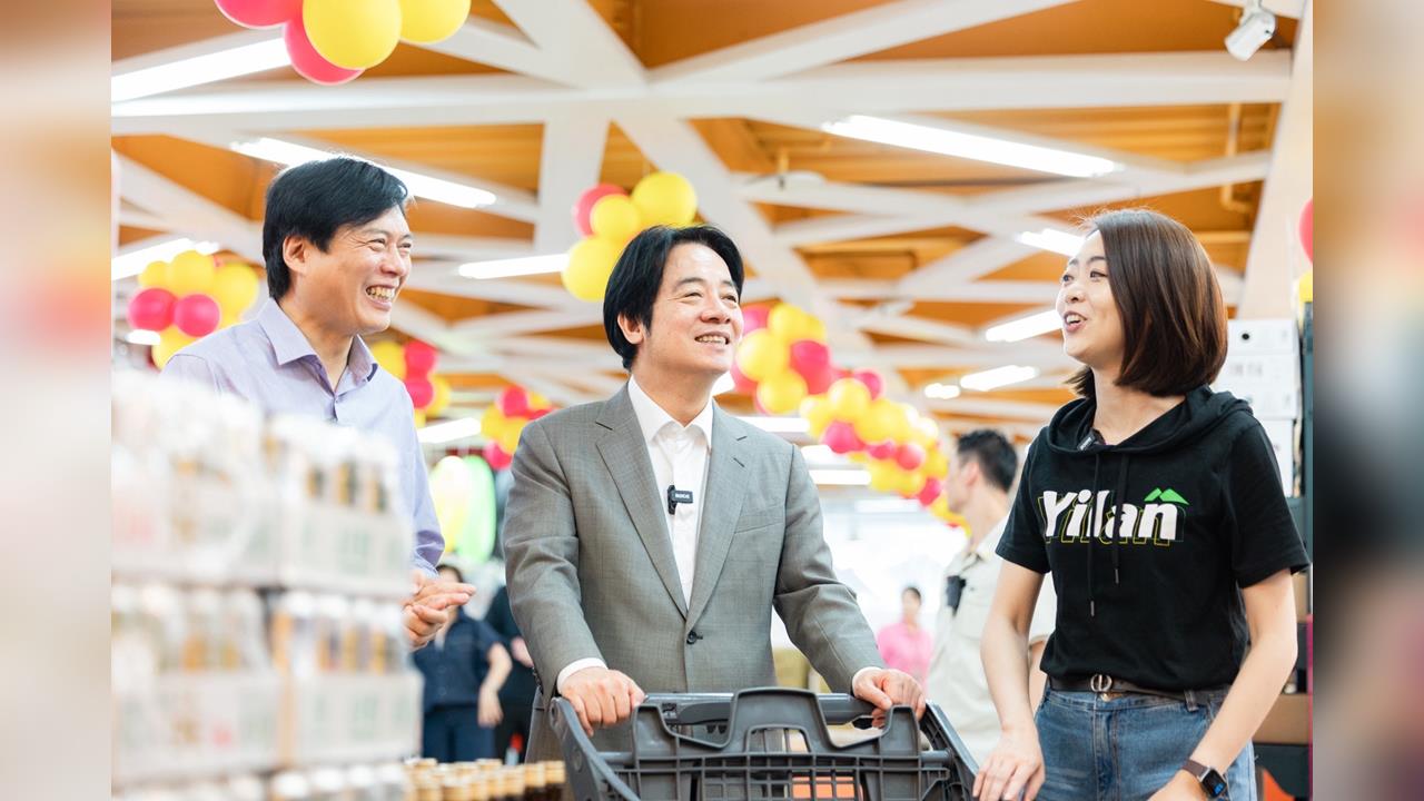 快新聞／合體林國漳、韓瑩大啖宜蘭美食　賴清德讚兼具勇敢與使命感：兩人最值得信賴