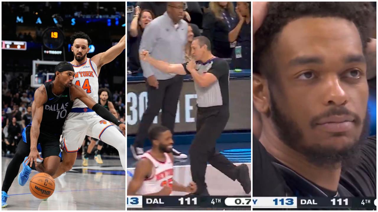 NBA(影)／罕見一幕！獨行俠「再見進攻犯規」葬送比賽　哨音一響全場傻眼了