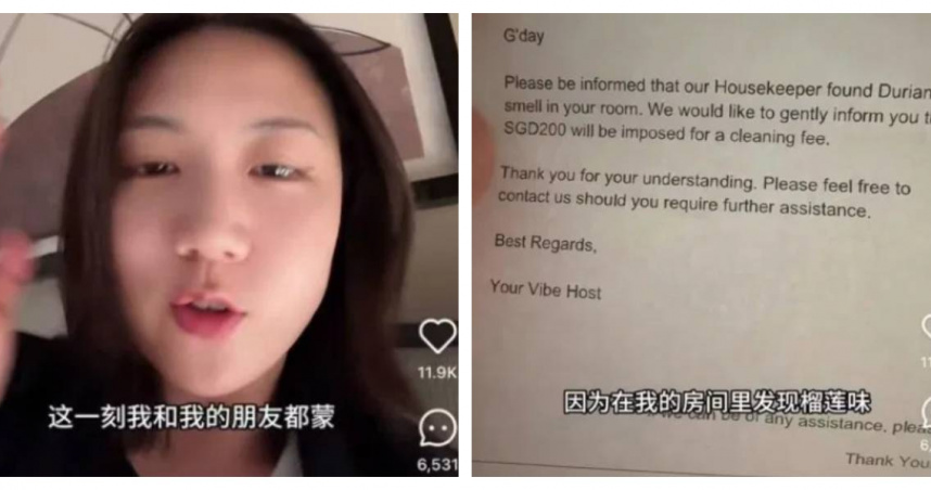 第一次來新加坡就踩雷! 女遊客房內吃榴槤慘收4700元罰單